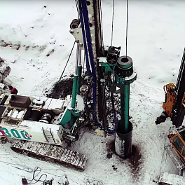 Drilled piles in pipe casing